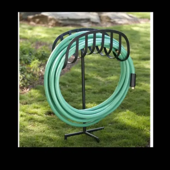 Liberty Garden LBG-647 Decorative Steel Metal Manager Garden Hose Storage Stands with 3 Prong Anchor Support and Powder-coated Finish (2 Pack) image {2}