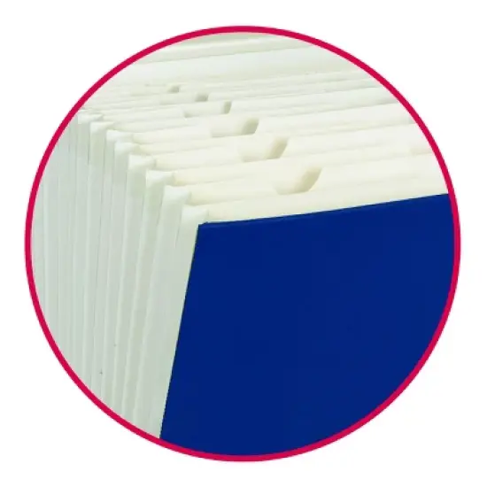 Smead Portable Expanding File Box, 19 Pockets, Alphabetic (A-Z) and Subject Labels, Legal Size, Blue (70806) image {3}