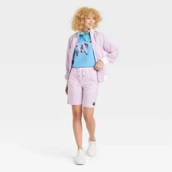 Houston White Adult Ribstop Windowpane Pull-On Shorts - Light Purple image {2}