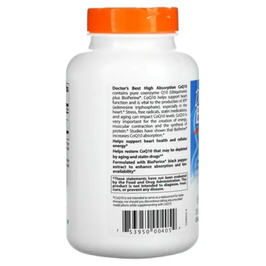 Doctor's Best High Absorption CoQ10 , 100 mg, 360 Veggie Caps image {2}