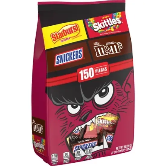 Starburst, Snickers, Skittles, & M&M's Halloween Variety Pack Fun Size - 68.69oz/150ct image {6}