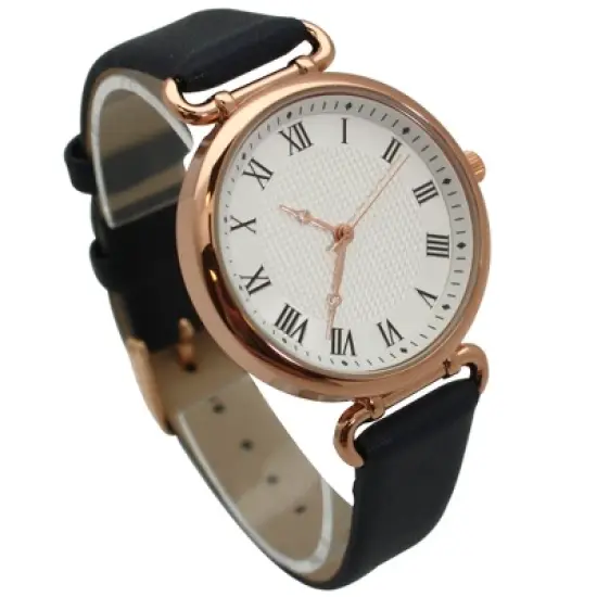Olivia Pratt Faux Leather Small Roman Numeral Minimalist Women Watch image {2}