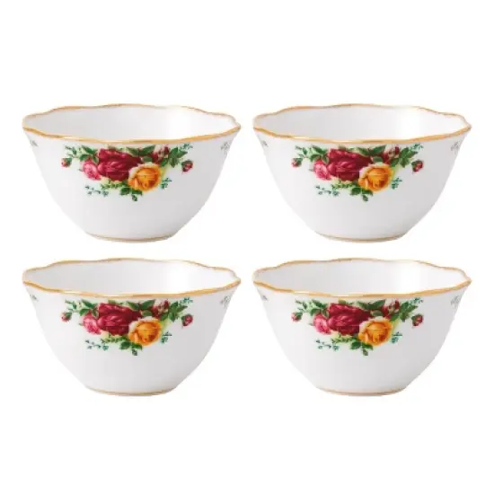 Old Country Roses Bowl 11cm 4.3in, Set of 4 image {1}