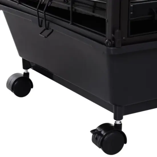 PawHut Small Animal Cage Bunny Playpen with Main House and Run for Rabbit, Guinea Pigs, Chinchilla for Indoor and Outdoor image {6}