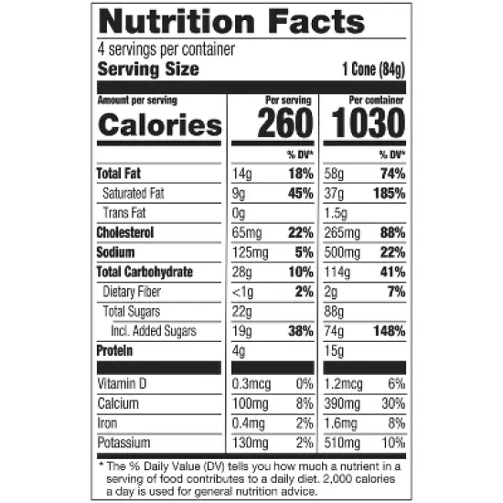 Haagen-Dazs Vanilla Salted Caramel Belgian Waffle Ice Cream Cone - 14.8 fl oz/4ct image {5}