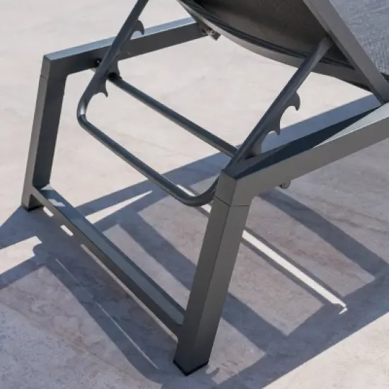 Myers 4pk Aluminum Chaise Lounge: Weather-Resistant, Adjustable, Poolside Patio Furniture Set - Christopher Knight Home image {4}