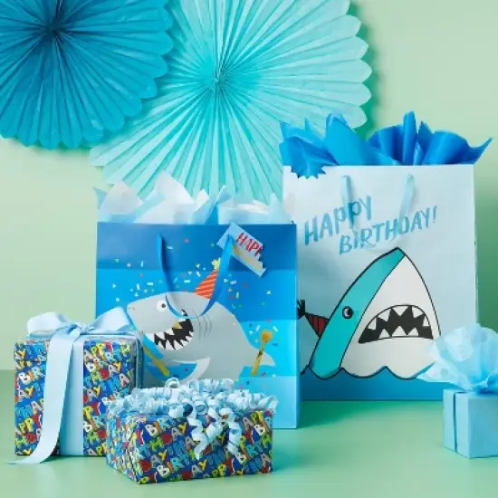 Large Shark Gift Bag - Spritz&trade; image {1}