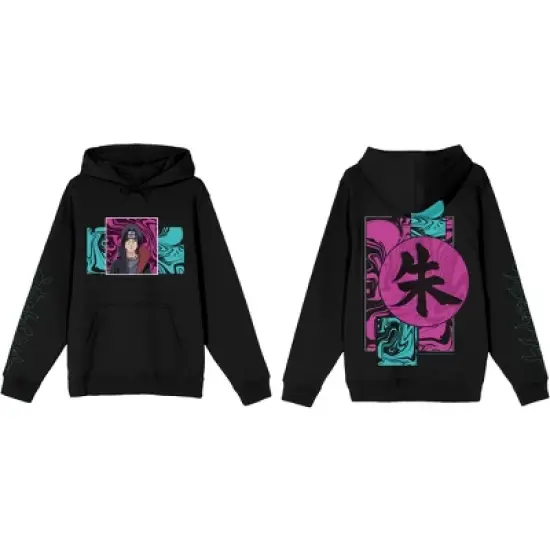 Naruto Shippuden Itachi Paint Background Men's Black Sweatshirt image {5}