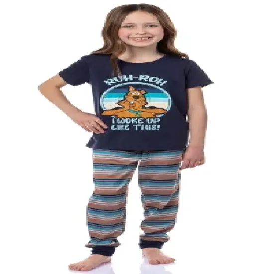 Scooby-Doo Girls' Ruh Roh I Woke Up Like This Jogger Sleep Pajama Set Multicolored image {1}