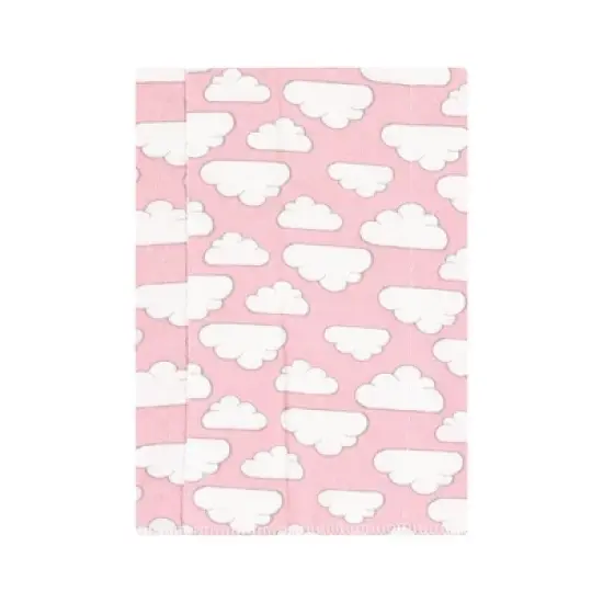 Hudson Baby Infant Girl Cotton Flannel Burp Cloths, Girl New Elephant 4-Pack, One Size image {5}