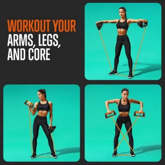 SQUATZ Multi-Function Push-Up Rack - Sturdy Handles with Elastic Resistance Bands - Ideal for Home Gym Workouts image {4}