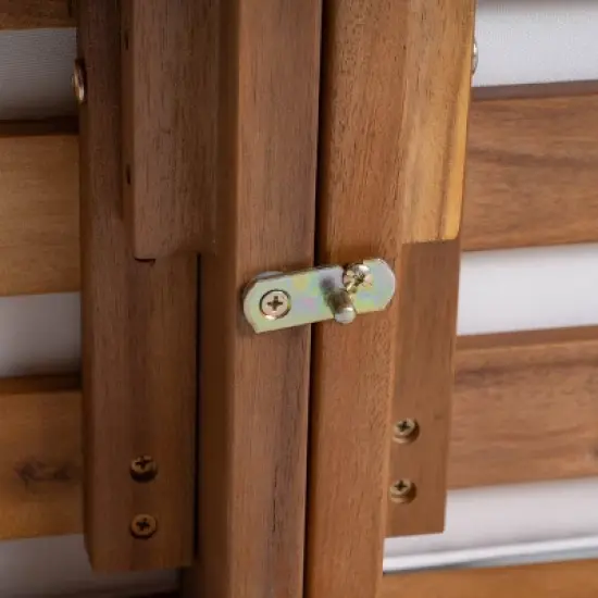 Oana 3pc Acacia Wood Patio Modular Sofa - Teak/Beige - Christopher Knight Home image {5}