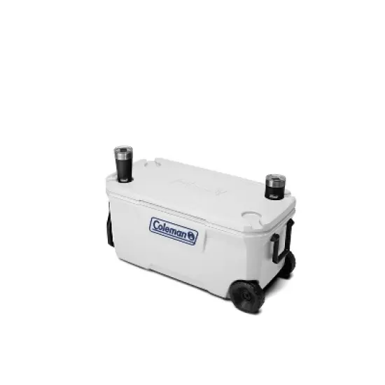 Coleman 316 100qt Wheeled Cooler with Sun Protection - Marine White image {5}