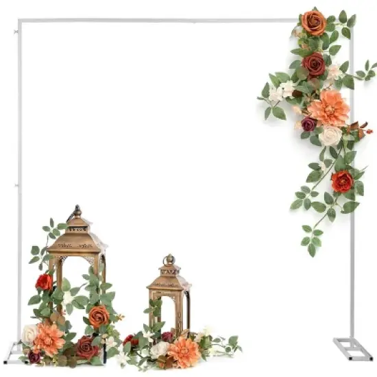 GARPROVM Stylish 6.6FT Square Wedding Arch Stand Arbor for Outdoor Events image {7}