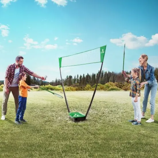 E-Jet Sport 5' x 10' Portable Badminton Net Set image {5}