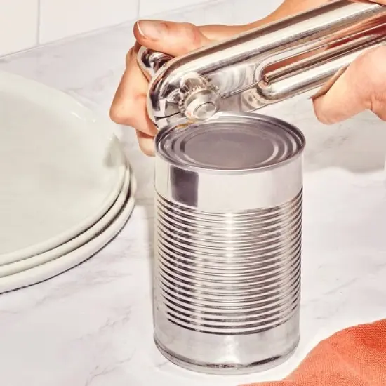 Caraway Home Stainless Steel Can Opener: Manual Silver Freestanding, Hand Wash, 1 Year Warranty, 7.1" Height image {3}
