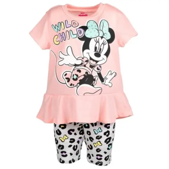 Mickey Mouse & Friends Minnie Mouse Baby Girls Graphic T-Shirt and Shorts Outfit Set Infant image {1}