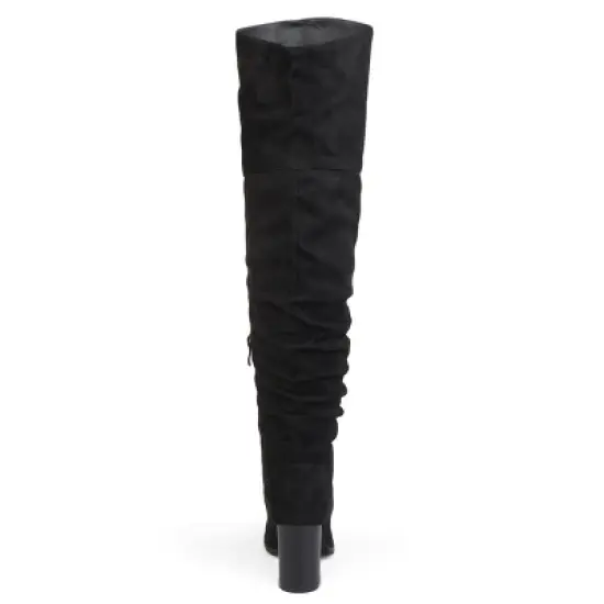 Journee Collection Womens Kaison Wide Calf Stacked Heel Over The Knee Boots image {2}
