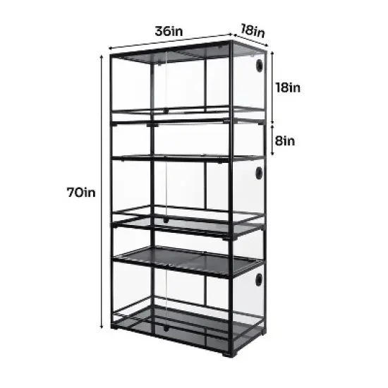 REPTIZOO 3 Layer 40 Gallon  Reptile Terrarium with Stacker image {1}