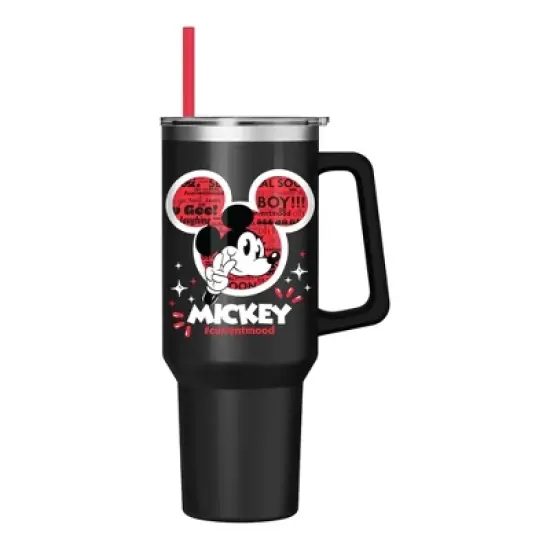 Silver Buffalo Disney Mickey Mouse "Current Mood" Stainless Steel Tumbler | Holds 40 Ounces image {4}