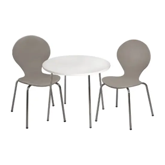 3pc Kids' Table and Chair Set with Chrome Legs - Gift Mark image {4}
