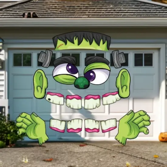 Joyfy Halloween Frankenstein Trunk or Treat Car Decorations Kit for SUV,  Halloween Archway Garage Door Decor Props, Car Stickers with Balloons image {5}