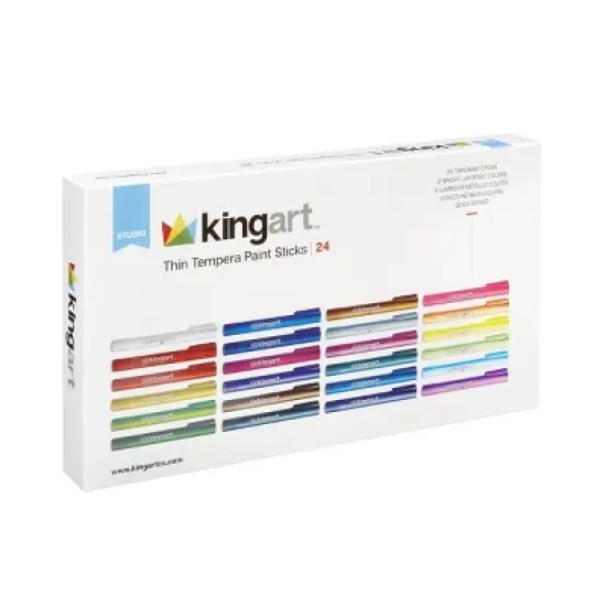 KINGART Tempera Paint Thin Sticks, 24 Colors image {6}