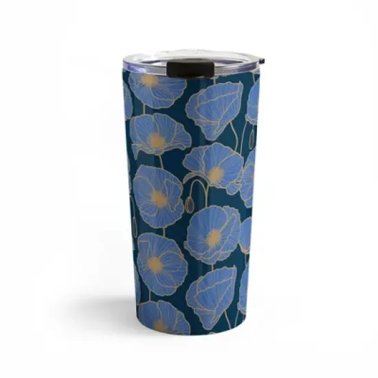 Emanuela Carratoni Moody Blue Garden 20 oz Stainless Steel Travel Mug - Deny Designs image {4}