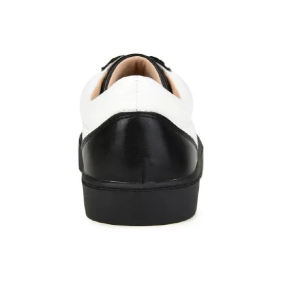 Journee Collection Women's Lynz Medium and Wide Width Two-Tone Lace-Up Sneakers image {2}