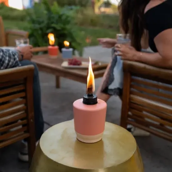 TIKI 3pk Sunset Sands Tabletop Torch Glass image {4}