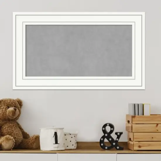 Amanti Art Craftsman White Wood Framed Magnetic Board image {4}