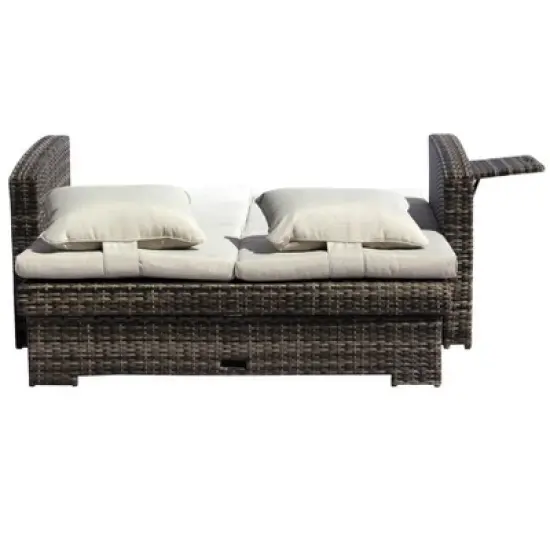 Courtyard Casual Miranda Outdoor Loveseat to Daybed Combo with Cushions image {5}