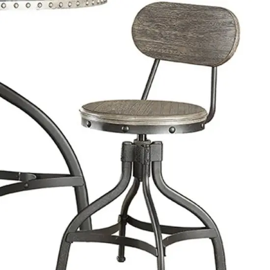 Dining Table Set Oak Metal - Acme Furniture image {2}