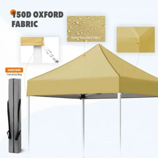 EAGLE PEAK 5x5ft Easy Setup Pop Up Canopy Folding Tent Sun Shelter UV50+ image {8}