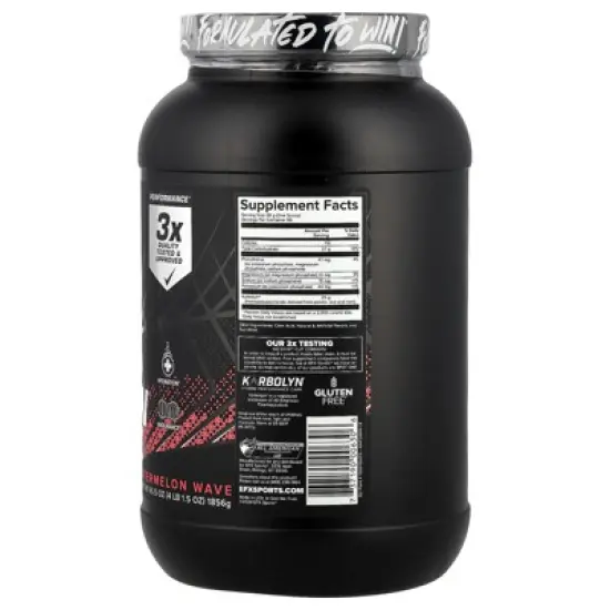 EFX Sports Karbolyn Hydrate | Carbohydrate Powder + Electrolytes | Sugar Free Sports Drink Mix | Fuel & Hydration | Stimulant Free | 66 Servings image {1}
