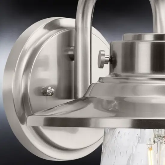 Urban Ambiance Luxury Coastal Outdoor Wall Sconce 11''H x 9''W,  Stainless Steel Finish,  Santa-Ana Collection, UHP1323 image {5}