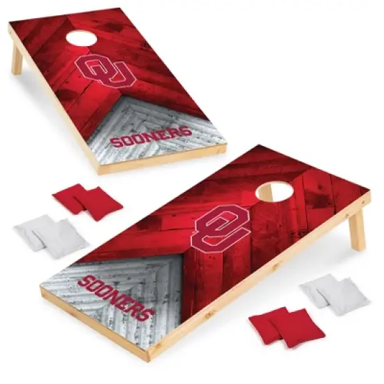 NCAA Oklahoma Sooners 2'x4' Wood Cornhole Set image {6}