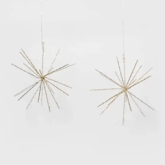 2pk Christmas LED Starburst Novelty Sculpture with 140 Warm White Twinkle Lights - Wondershop&trade; image {2}