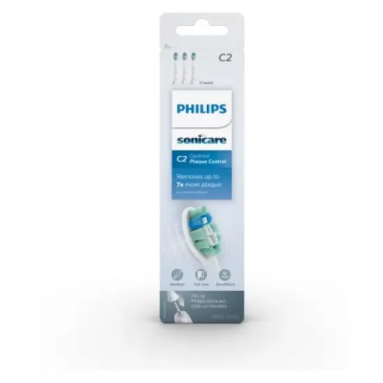 Philips Sonicare Optimal Plaque Control Replacement Electric Toothbrush Head - HX9023/65 - White - 3ct image {6}