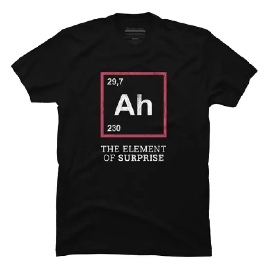 Men's Design By Humans Ah the element of surprise - funny gift idea By villainspirit T-Shirt image {4}