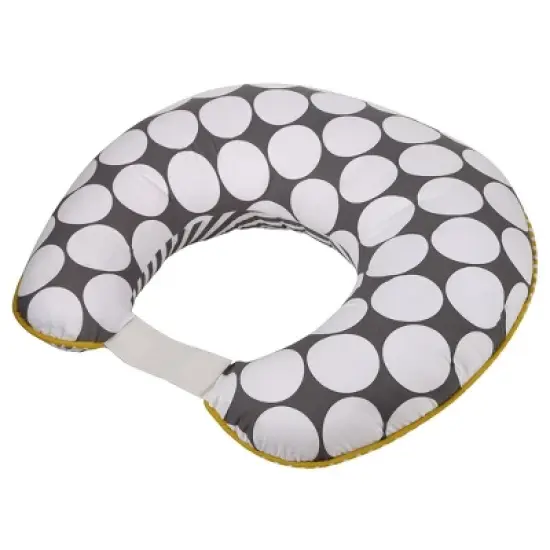 Bacati - 3 pc Dots/Pin Stripes Grey/Yellow Hugster Feeding & Infant Support Nursing Pillow image {7}