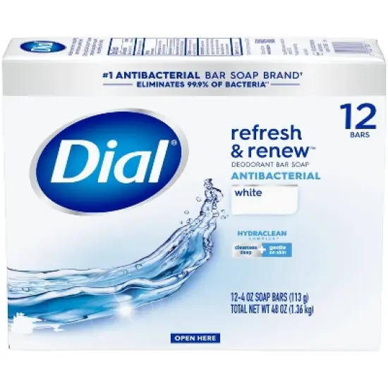 Dial Clean and Refresh White Bar Soap - 12pk - 4oz each image {1}