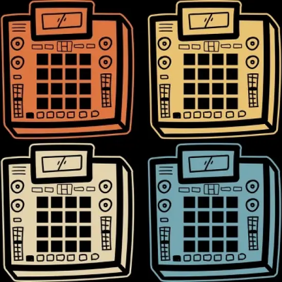 Women's Design By Humans I make Beats In Color By MusicoIlustre Racerback Tank Top image {1}