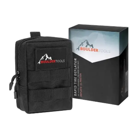 Boulder Tools Rapid Tire Deflator & Molle Pouch, Black image {2}