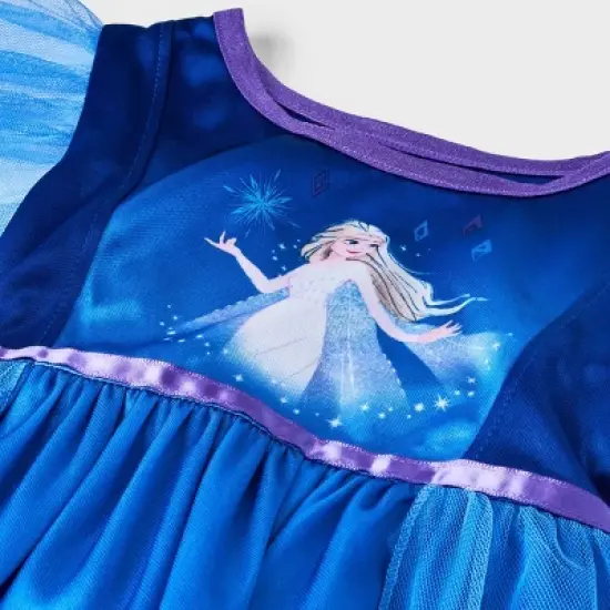 Toddler Girls' Frozen Elsa Fantasy NightGown - Blue image {2}