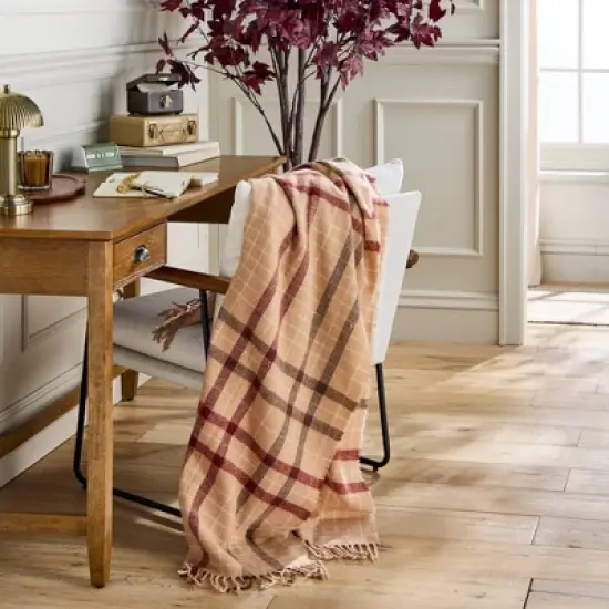 Plaid Lightweight Throw Blanket - Hearth & Hand&trade; with Magnolia image {3}