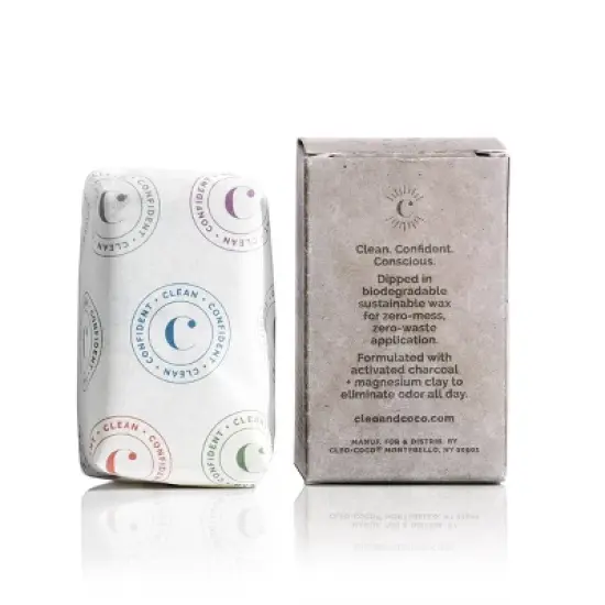 cleo+coco. Plastic Free Natural Deodorant Bar For Men and Women - Aluminum Free - Lavender Vanilla - 2oz image {3}