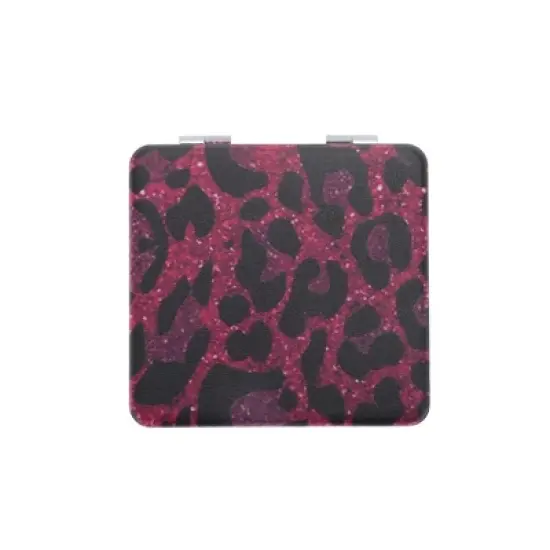 Unique Bargains Folding Makeup Mirror Rose Red 1 Pc image {3}