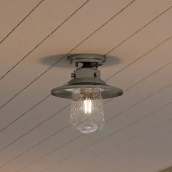 Urban Ambiance Luxury Coastal Outdoor Ceiling Light 10''H x 9''W,  Stainless Steel Finish,  Santa-Ana Collection, UHP1325 image {6}