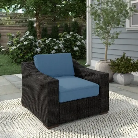 Glenwillow Home Portland Patio PE Rattan Arm Chair image {5}